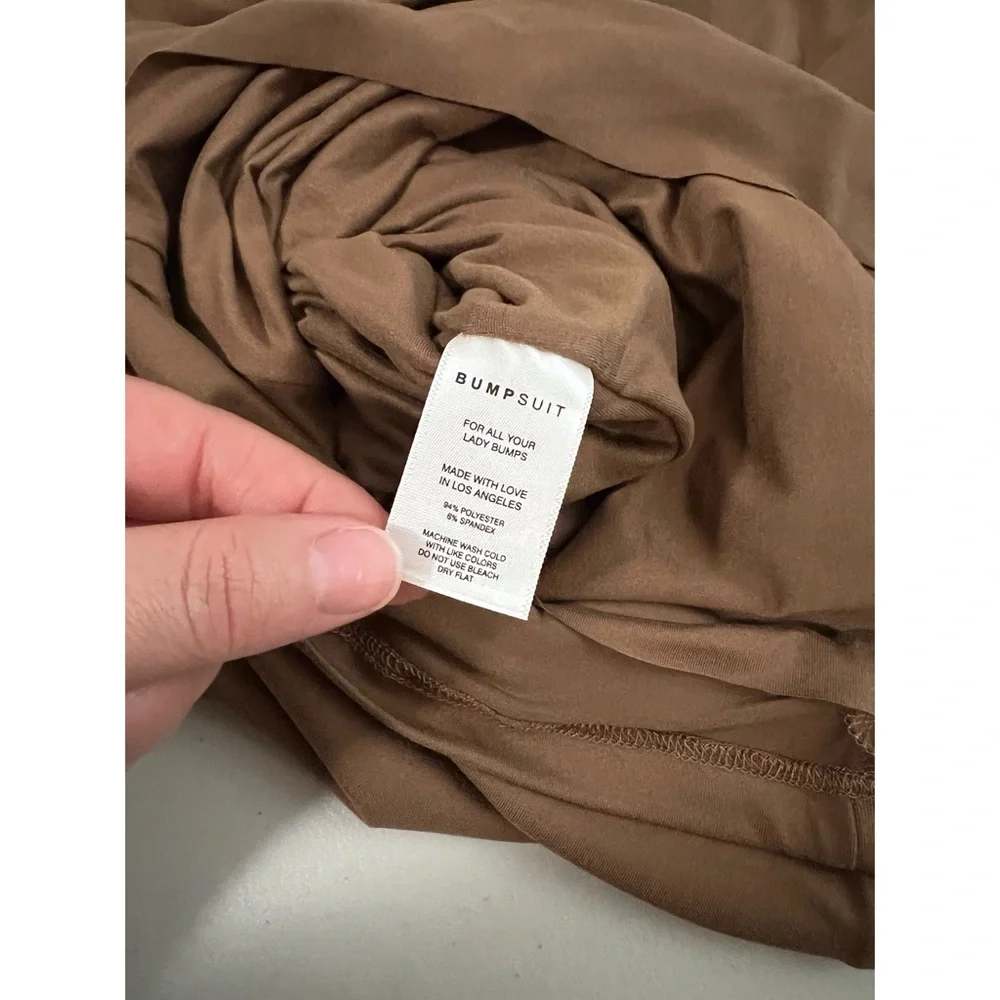 BUMPSUIT The Brigitte Maternity Midi Dress in Mocha Size XL - Picture 5 of 11